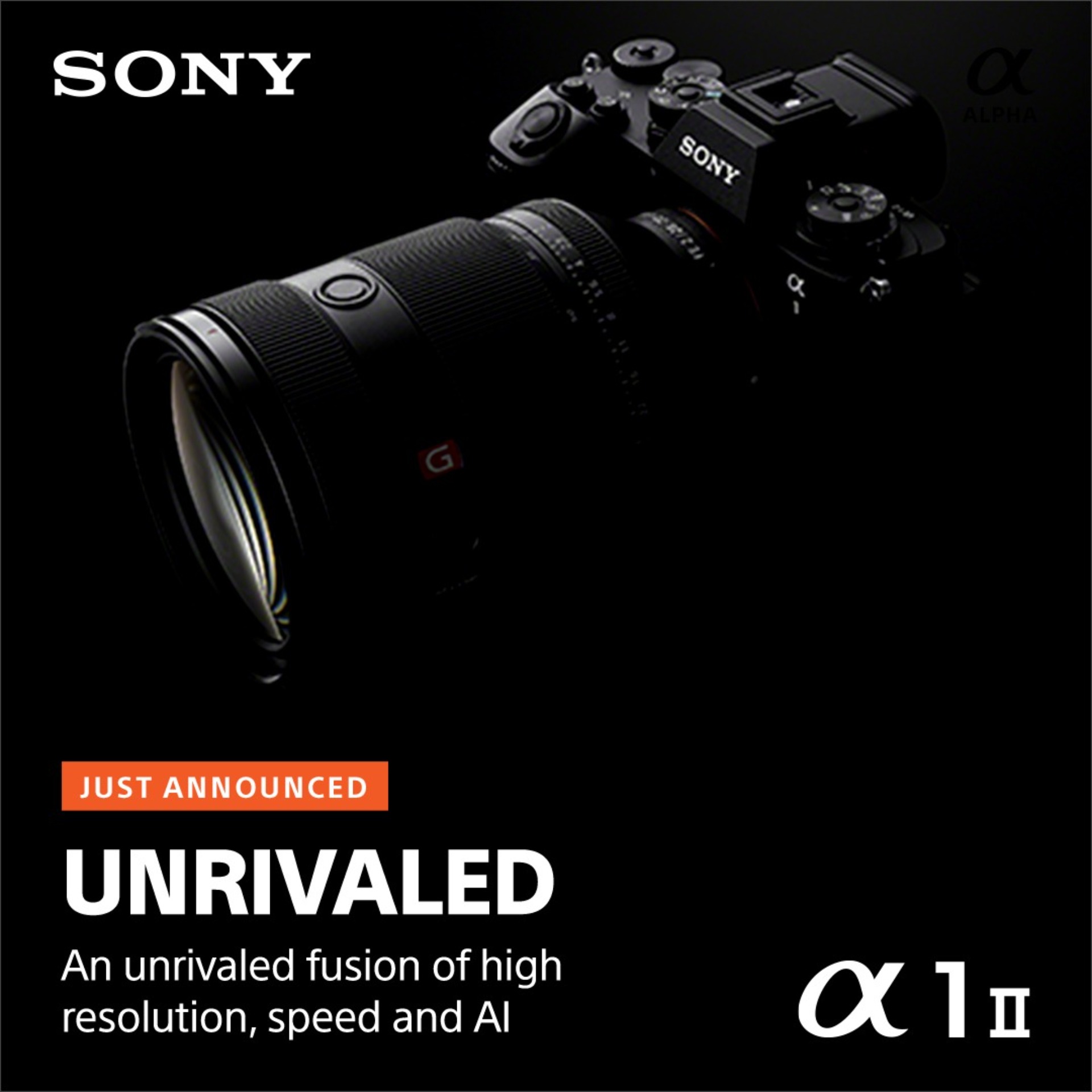 Sony Alpha 1 II. An unrivaled fusion of high resolution, speed and AI. Pre-Order