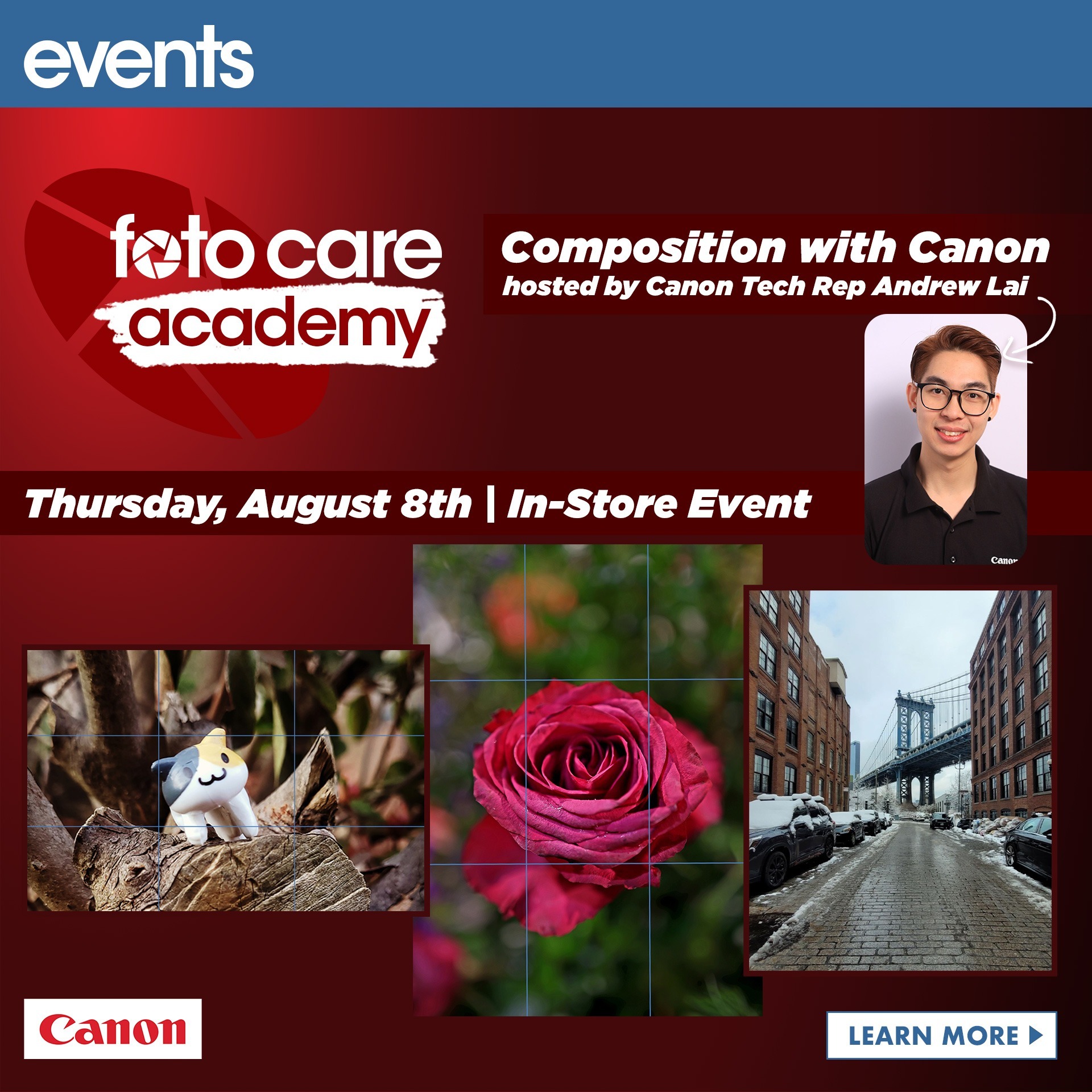 Foto Care Academy - Composition with Canon - August 8th. Learn More
