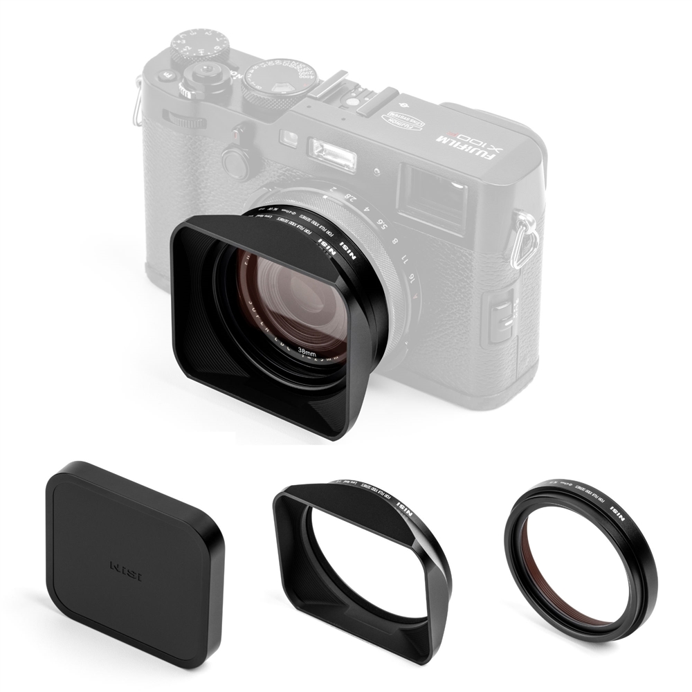 Nisi X100 Series NC UV Filter with 49mm Filter Adaptor, Metal Lens Hood and  Lens Cap