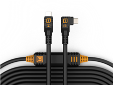 Tether Tools TetherPro USB-C to USB-C, 31â€² (9.4m), Straight to Right Angle Cable, (Black)